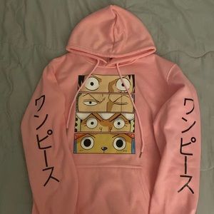 ONE PIECE PINK HOODIE LARGE